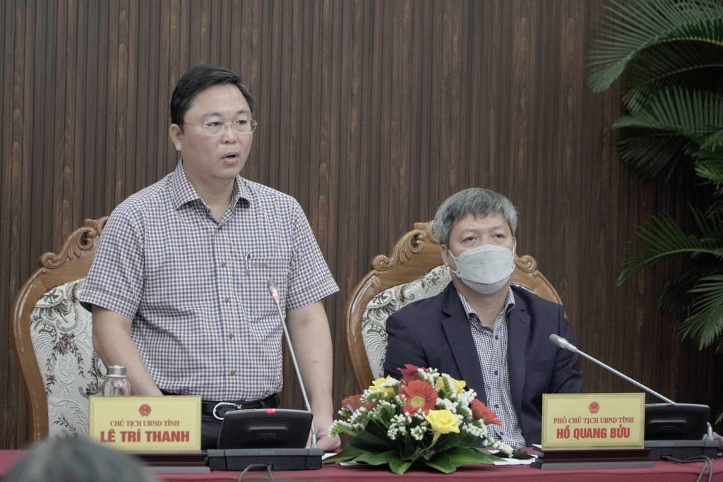 Chủ tịch UBND tỉnh Lê Trí Thanh phát biểu chỉ đạo tại hội nghị (Ảnh: Phan Vinh).