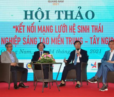 Các hội thảo, diễn đàn về khởi nghiệp sẽ được tổ chức trong suốt những ngày diễn ra TechFest Quảng Nam 2022. Trong ảnh: Hội thảo kết nối mạng lưới hệ sinh thái khởi nghiệp sáng tạo miền Trung - Tây Nguyên.