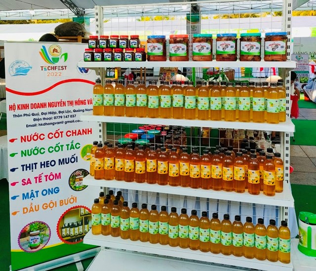 Các sản phẩm của Chị Nguyễn Thị Hồng Vân được bày bán khắp nơi trên địa bàn tỉnh Quảng Nam.